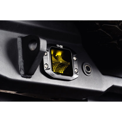 DV8 Off-Road 3-Inch Elite Series LED Amber Flush Mount Pod Light Single Pod C3| BE3FMW40W-A