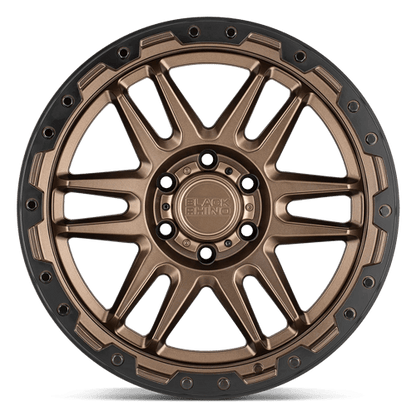 Black Rhino Hard Alloys APACHE MATTE BRONZE W/ BLACK RING & BLACK BOLTS