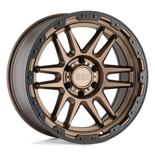 Black Rhino Hard Alloys APACHE MATTE BRONZE W/ BLACK RING & BLACK BOLTS