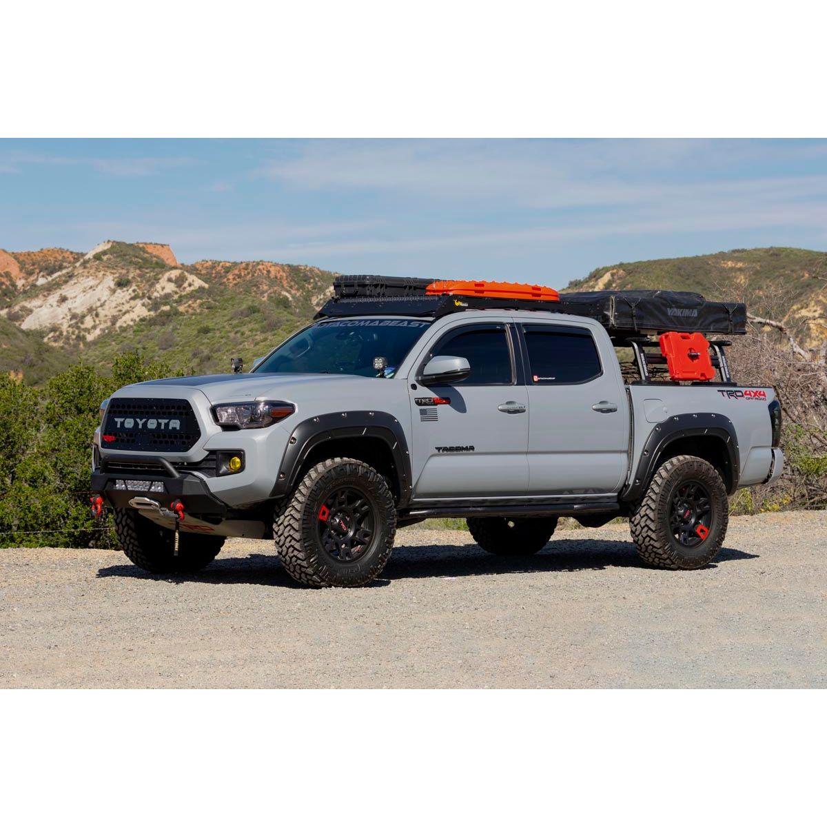 ROUGH COUNTRY Fender Flares | Defender | 218 Midnight Black Metallic | Toyota Tacoma (16-23) | A-T11621-218