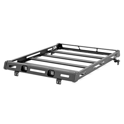 ROUGH COUNTRY Roof Rack | Black Series Lights | Jeep Wrangler JK/Wrangler Unlimited  (07-18) | 10615