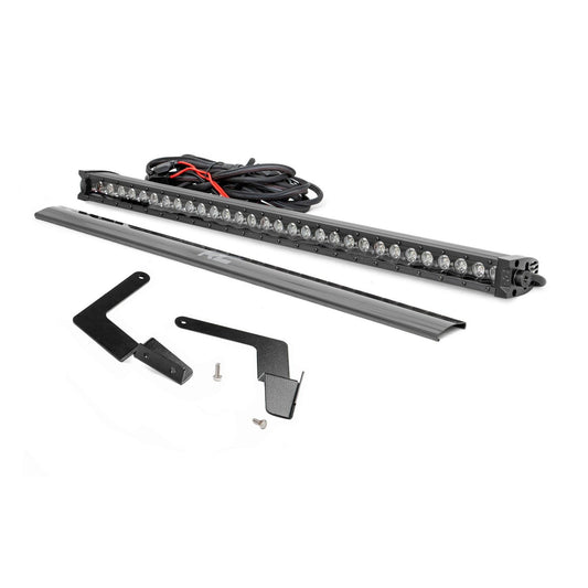 ROUGH COUNTRY LED Light Kit | Lower Grille Mount | 30" Black Single Row | White DRL | Toyota Tacoma (16-23) | 70619BLDRL
