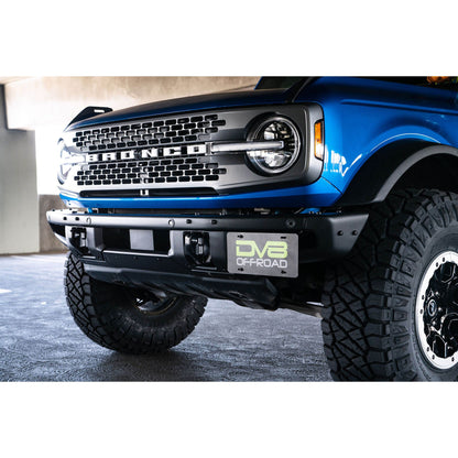 DV8 Off-Road 2021-2024 Ford Bronco | Factory Front Bumper License Relocation Bracket | Side C3| LPBR-02