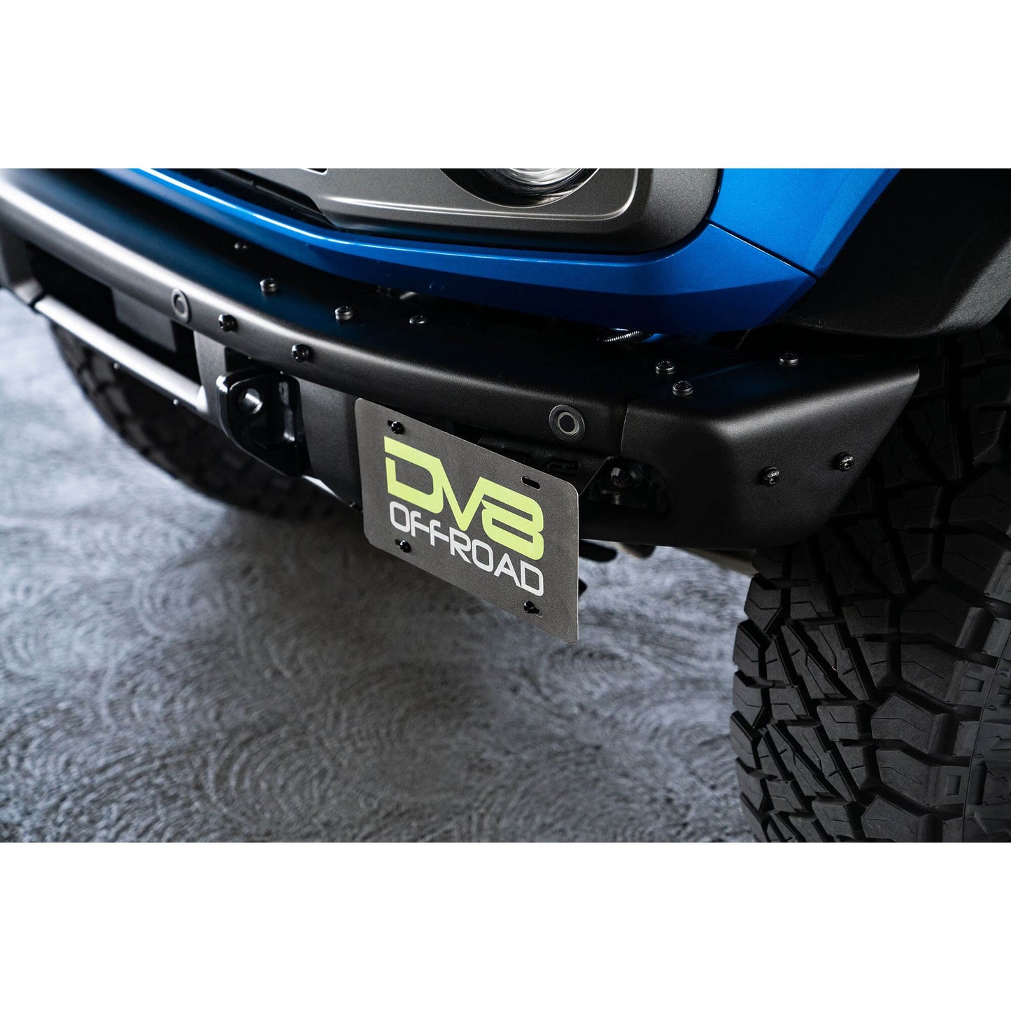 DV8 Off-Road 2021-2024 Ford Bronco | Factory Front Bumper License Relocation Bracket | Side C3| LPBR-02