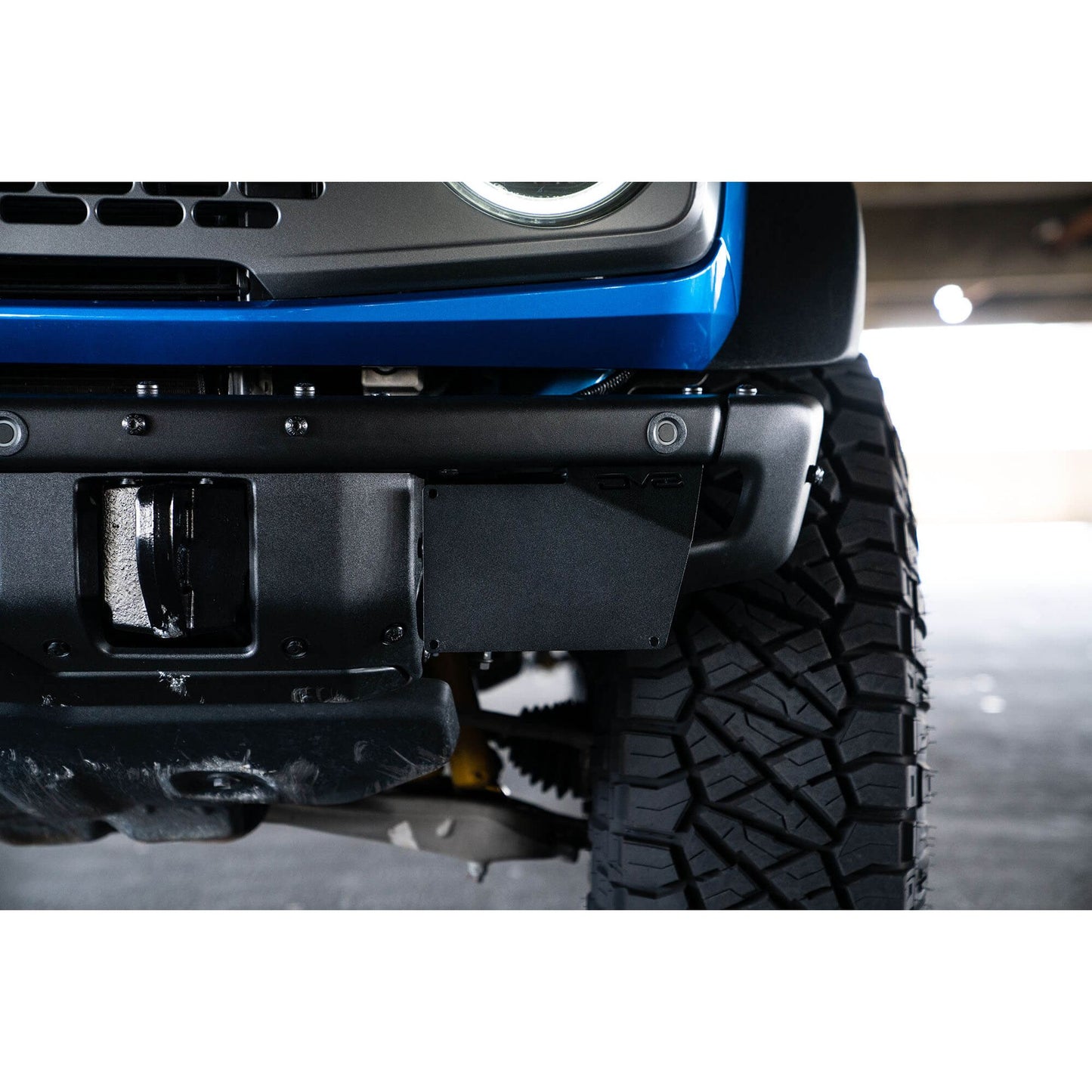 DV8 Off-Road 2021-2024 Ford Bronco | Factory Front Bumper License Relocation Bracket | Side C3| LPBR-02