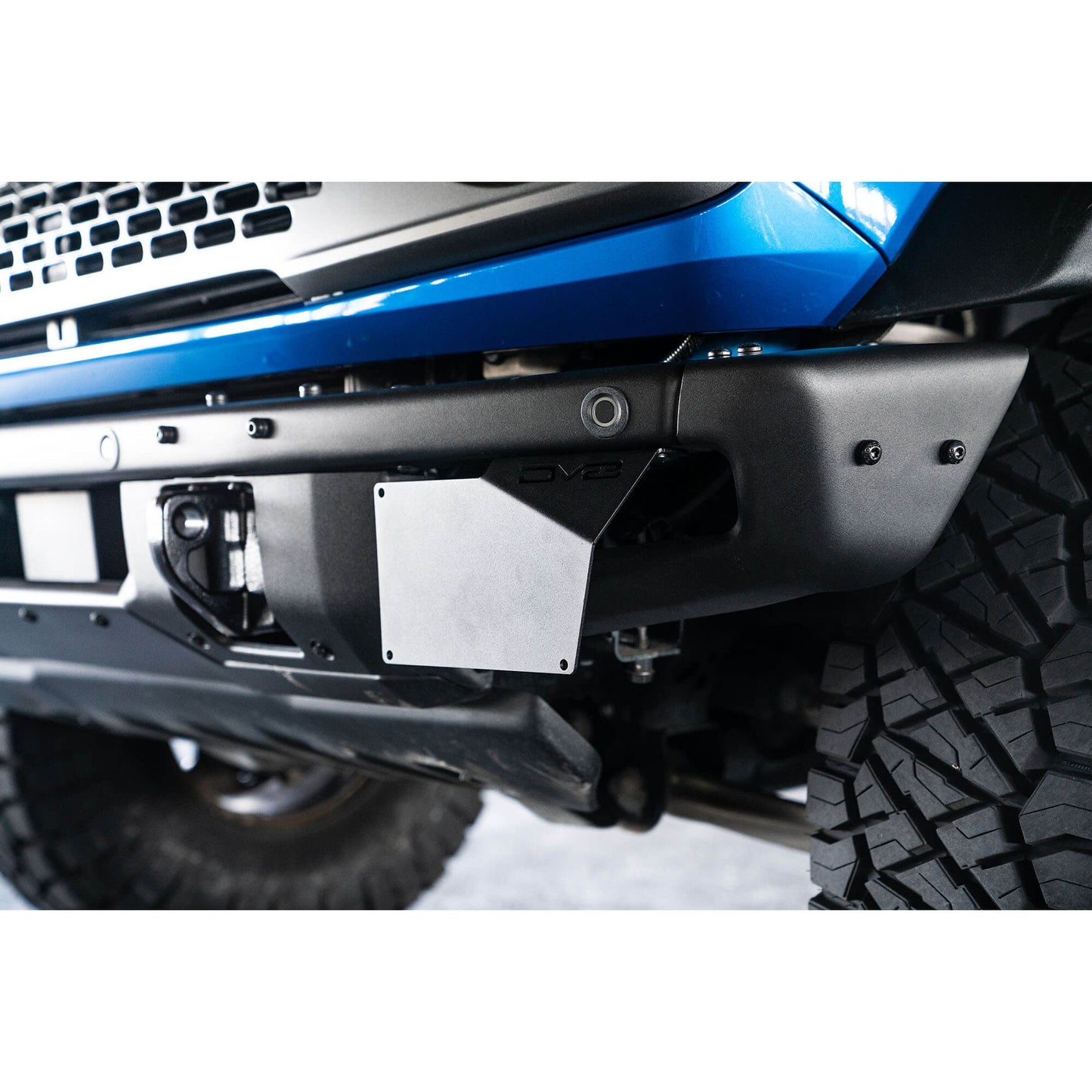 DV8 Off-Road 2021-2024 Ford Bronco | Factory Front Bumper License Relocation Bracket | Side C3| LPBR-02