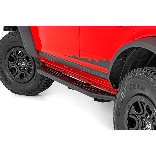 ROUGH COUNTRY OV2 Running Boards | Side Step Bars | 4-Door | Ford Bronco 4WD (2021-2025) | 14007