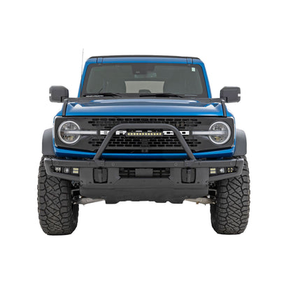 ROUGH COUNTRY Safari Bar | 12" LED Light Bar | Black | DRL | Single Row | OE Modular Steel | Ford Bronco (21-25) | 51117