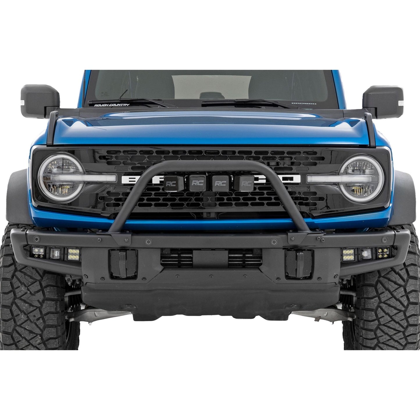 ROUGH COUNTRY Safari Bar | 3" OSRAM (Quad) | Wide | OE Modular Steel | Ford Bronco (21-25) | 51115