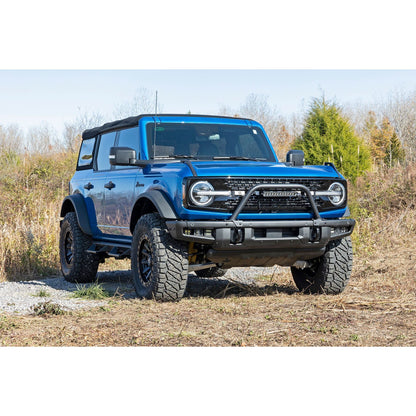 ROUGH COUNTRY Safari Bar | 12" LED Light Bar | Black | DRL | Single Row | OE Modular Steel | Ford Bronco (21-25) | 51117