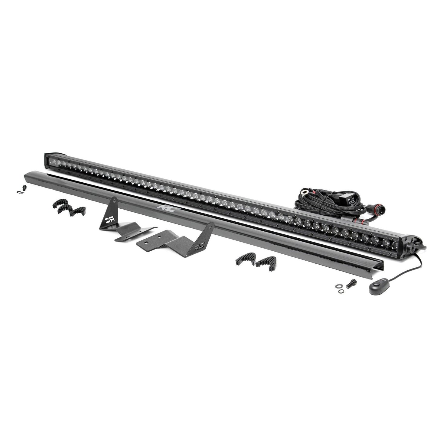 ROUGH COUNTRY LED Light Kit | Upper Windshield | 50" Black Single Row | Ford Bronco (21-25) | 71043