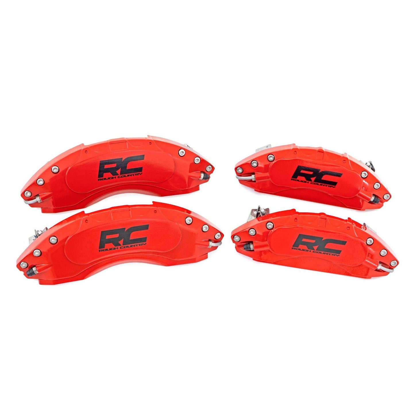 ROUGH COUNTRY Caliper Covers | Front and Rear | Red | Mech Brake | Ford Expedition/F-150/Raptor  | 71147A