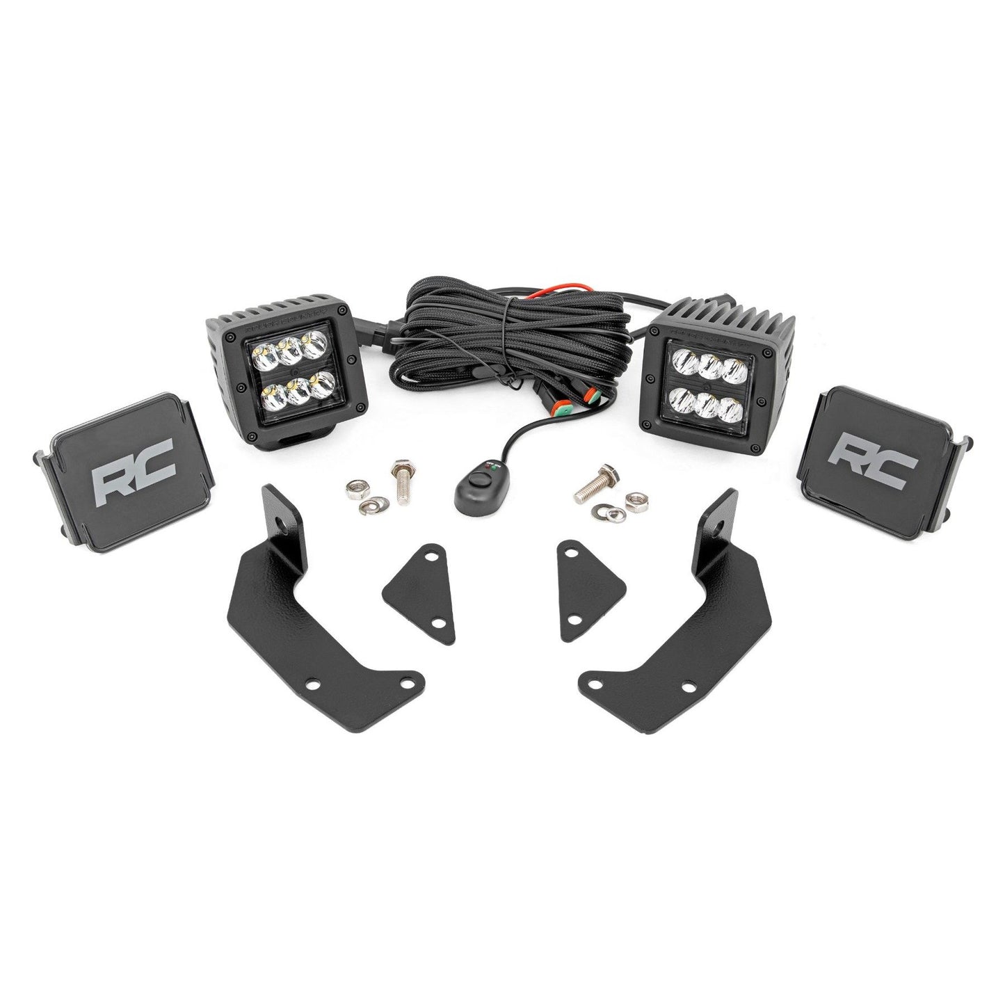 ROUGH COUNTRY LED Light Kit | Cage Mount | 2" Black Pair | CFMOTO UFORCE 1000  | 96103