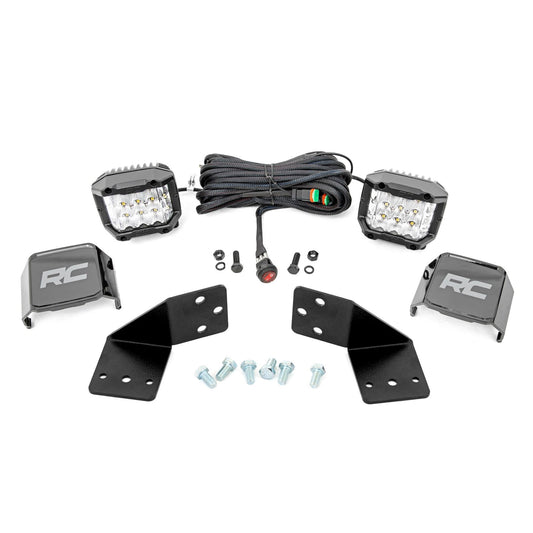 ROUGH COUNTRY LED Light Kit | Rear Mount | 3" Chrome Pair | Wide Angle | CFMOTO UFORCE 1000 | 96113