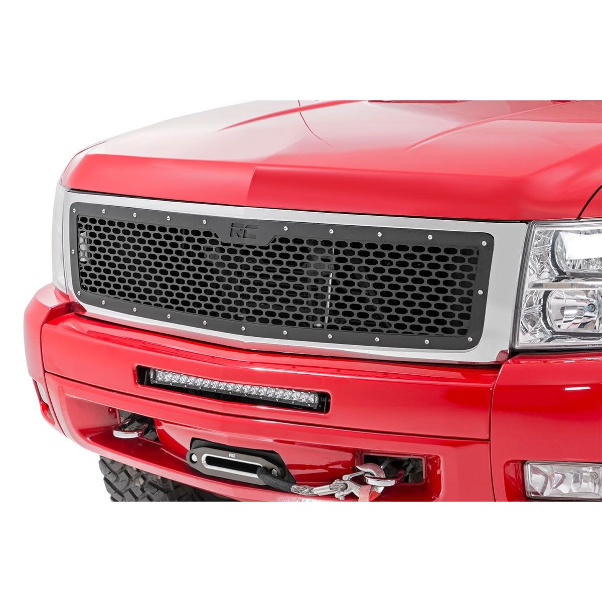 ROUGH COUNTRY Mesh Grille | Chevy Silverado 1500 2WD/4WD (2007-2013) | 70194