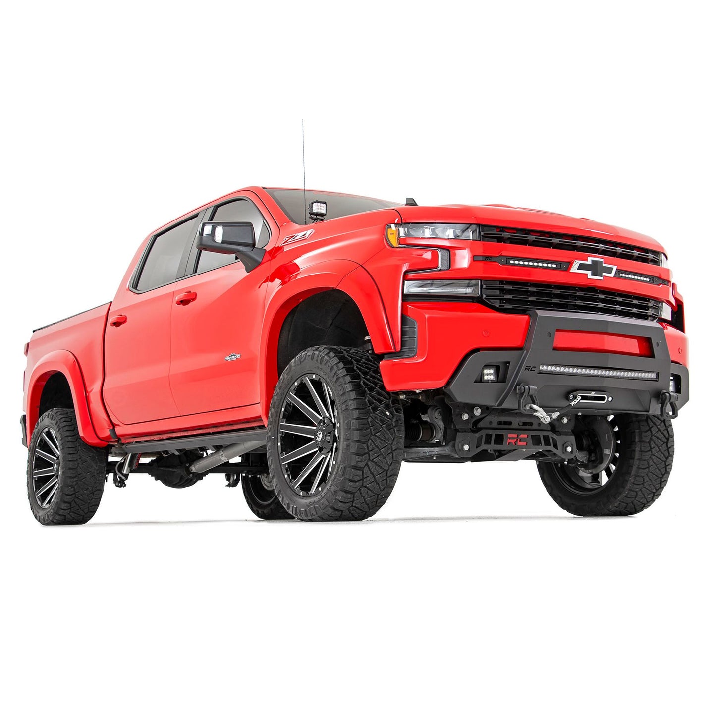 ROUGH COUNTRY Fender Flares | SF1 | GAN Silver Ice Metallic | Chevy Silverado 1500 2WD/4WD (2019-2026 & Refresh) | F-C319201A-GAN