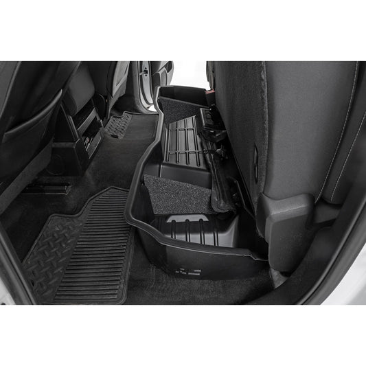 ROUGH COUNTRY Under Seat Storage | Double Cab | Chevy/GMC 1500/2500HD/3500HD 2WD/4WD | RC09041