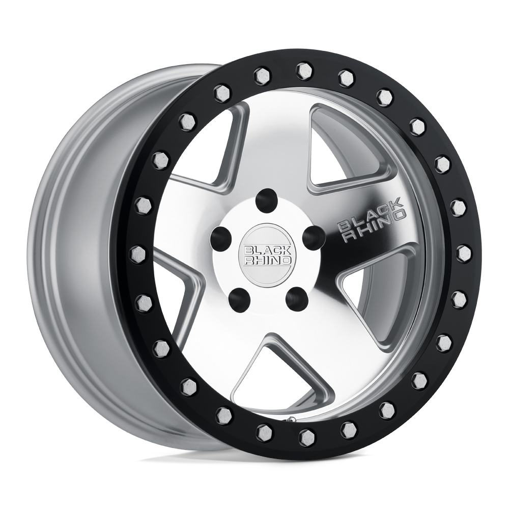 Black Rhino Hard Alloys CRAWLER SILVER W/ MIRROR FACE & BLACK LIP RING