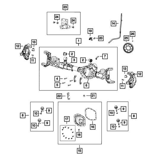 Mopar - Front Knuckle (Right) for 2018-2023 Jeep Wrangler JL 68388828AA