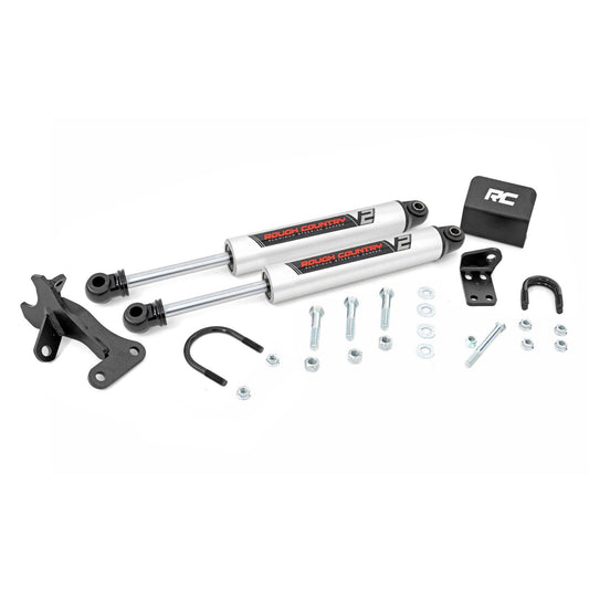 ROUGH COUNTRY V2 Steering Stabilizer | Dual | 4 Inch Lift | Jeep Grand Cherokee WJ (99-04) | 8749670