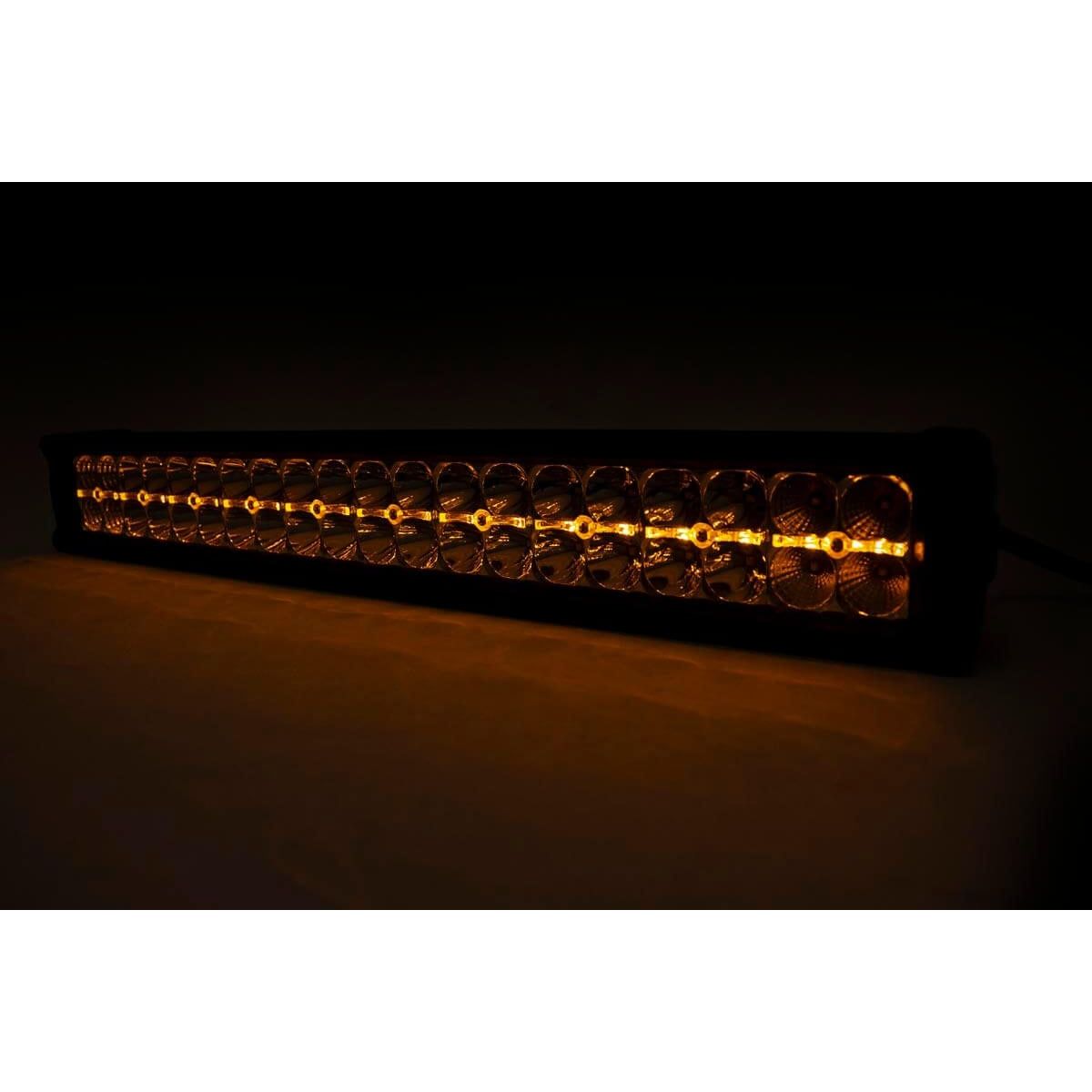 ROUGH COUNTRY 20 Inch Chrome Series LED Light Bar | Dual Row | Amber DRL | 70920DA