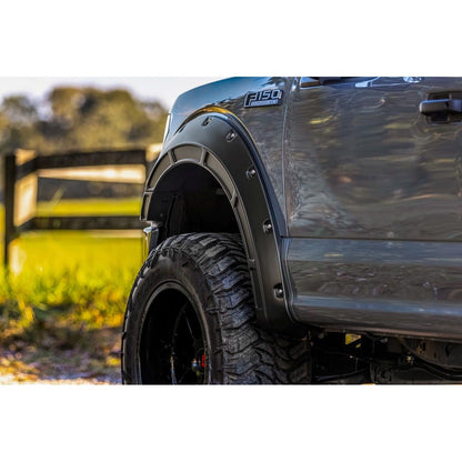 ROUGH COUNTRY Fender Flares | Defender | UX Ingot Silver Metallic | Ford F-150 (15-20) | A-F11811-UX