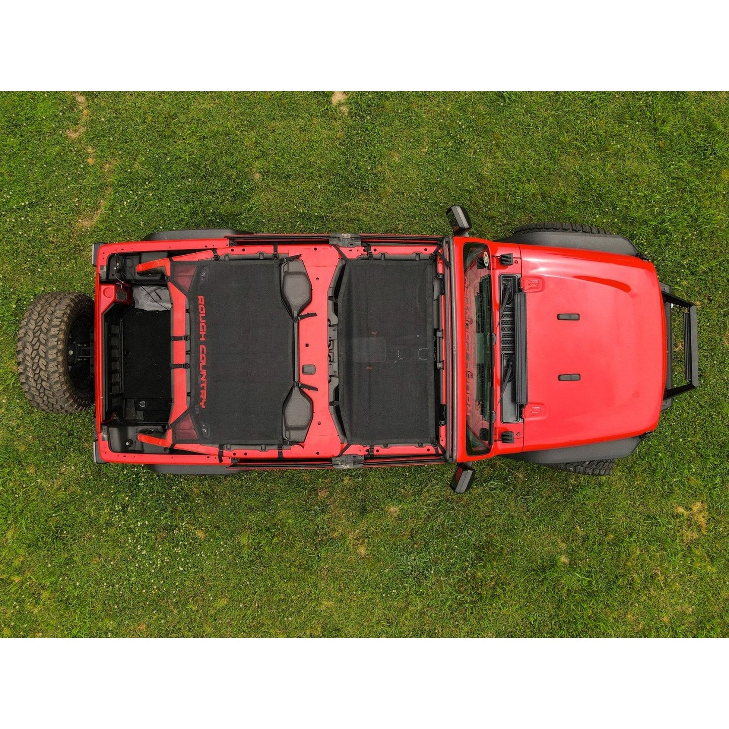 ROUGH COUNTRY Mesh Bikini Top Plus | Black | Jeep Wrangler JL (21-23)/Wrangler Unlimited (18-23)  | 85120