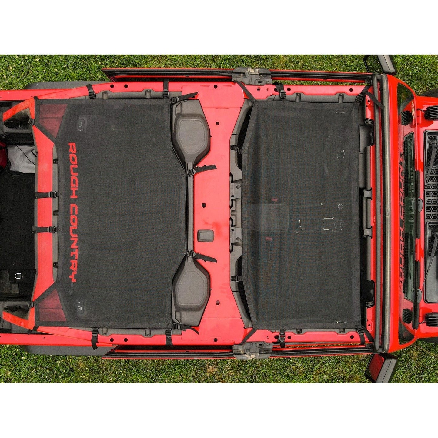 ROUGH COUNTRY Mesh Bikini Top Plus | Black | Jeep Wrangler JL (21-23)/Wrangler Unlimited (18-23)  | 85120