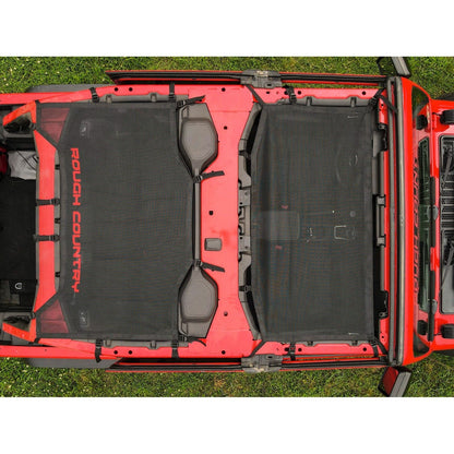 ROUGH COUNTRY Mesh Bikini Top Plus | Black | Jeep Wrangler JL (21-23)/Wrangler Unlimited (18-23)  | 85120