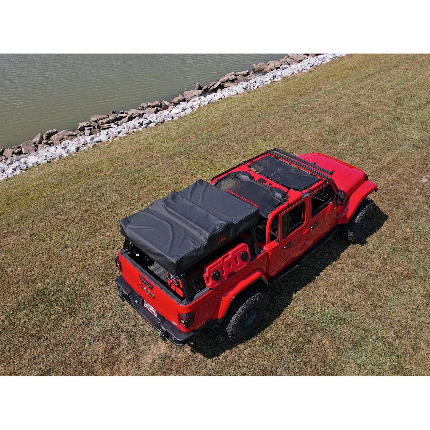 ROUGH COUNTRY Mesh Bikini Top Plus | Black | Jeep Gladiator JT 4WD (2020-2024) | 85118