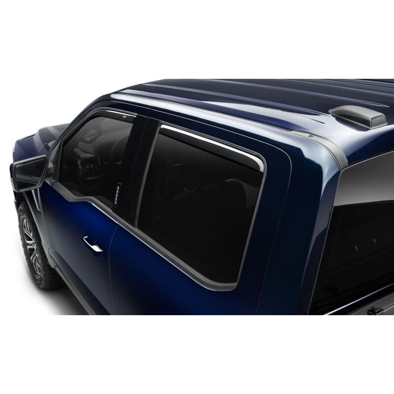 AUTO VENTSHADE | Rain Guard In Channel Black/Smoke Fits SuperCrew Ford F-150 2015-2026 | 194975