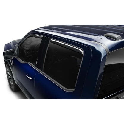 AUTO VENTSHADE | Rain Guard In Channel Black/Smoke Fits SuperCrew Ford F-150 2015-2026 | 194975