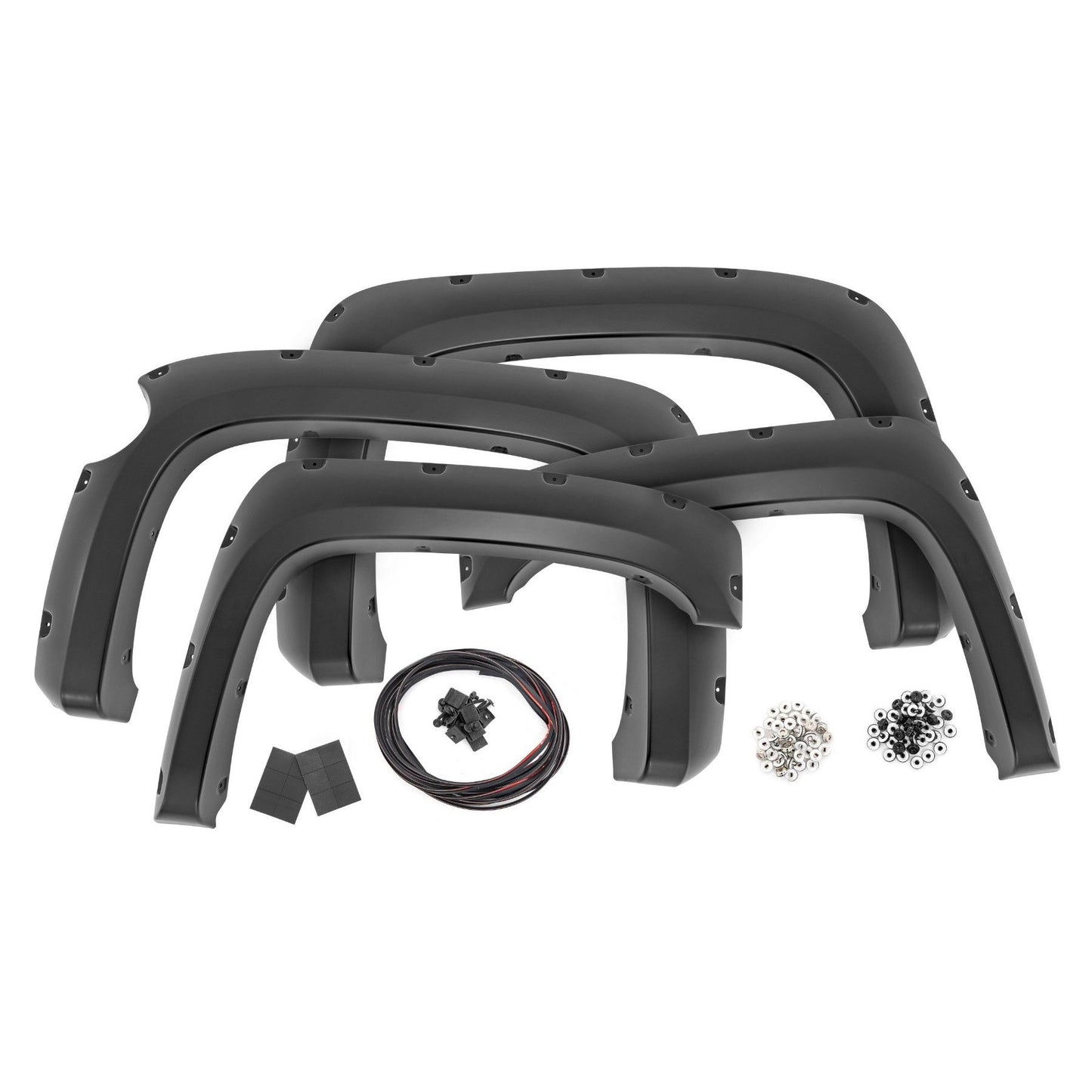 ROUGH COUNTRY Pocket Fender Flares | 5'9" Bed | GIW Graystone | Chevy Silverado 1500 (07-13) | F-C11612A-GIW