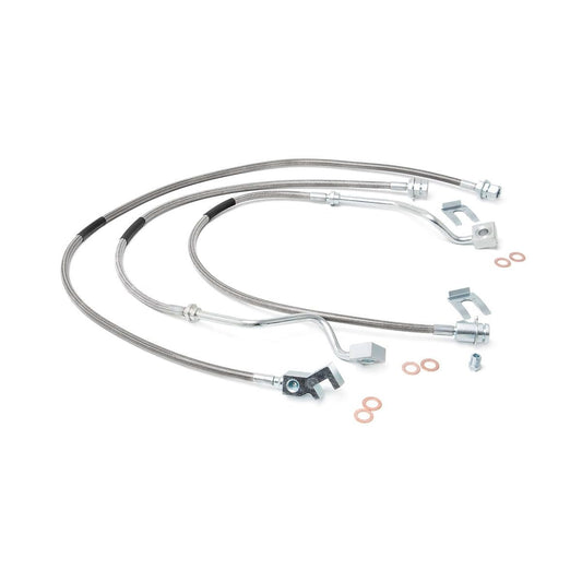 ROUGH COUNTRY Brake Lines | Stainless | FR & RR | 4-6 Inch Lift | Ford F-250/F-350 Super Duty (99-04) | 89717