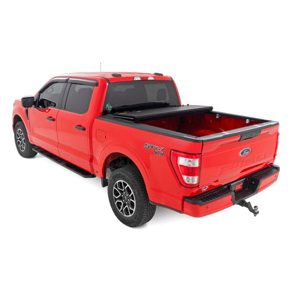 Rough Country 5'7 Hard Tri-Fold Flip Up Bed Cover I 49220550