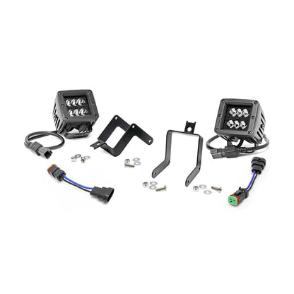 ROUGH COUNTRY LED Light Kit | Fog Mount | 2" Black Pair | Ford F-250/F-350 Super Duty (11-16) | 70622