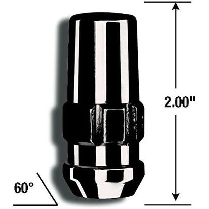 Gorilla Lock Set 14mm x 1.50 Thread Size - Black Finish - Set of 4 (76641NBC)