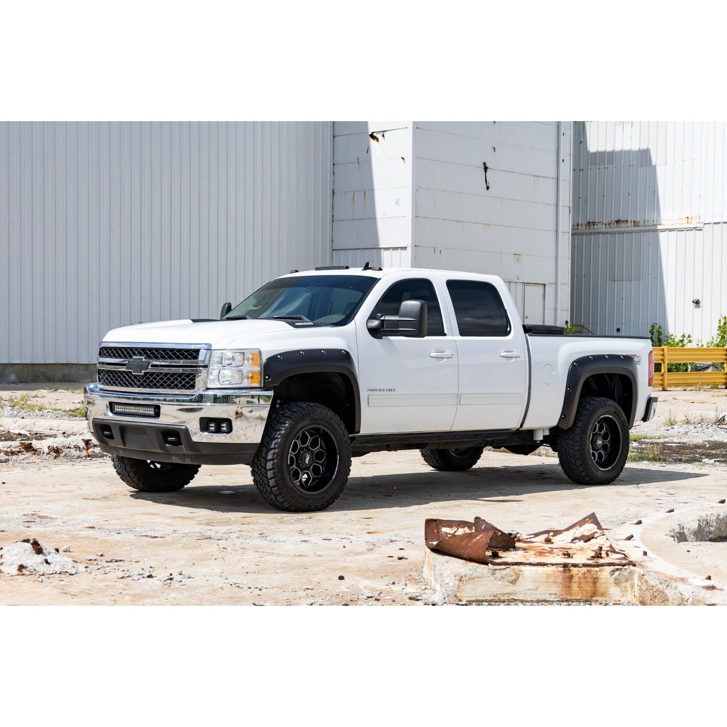 ROUGH COUNTRY Pocket Fender Flares | 6'7" & 8' Bed | GCN Victory Red | Chevy Silverado 1500/2500HD/3500HD (07-14) | F-C10714B-GCN