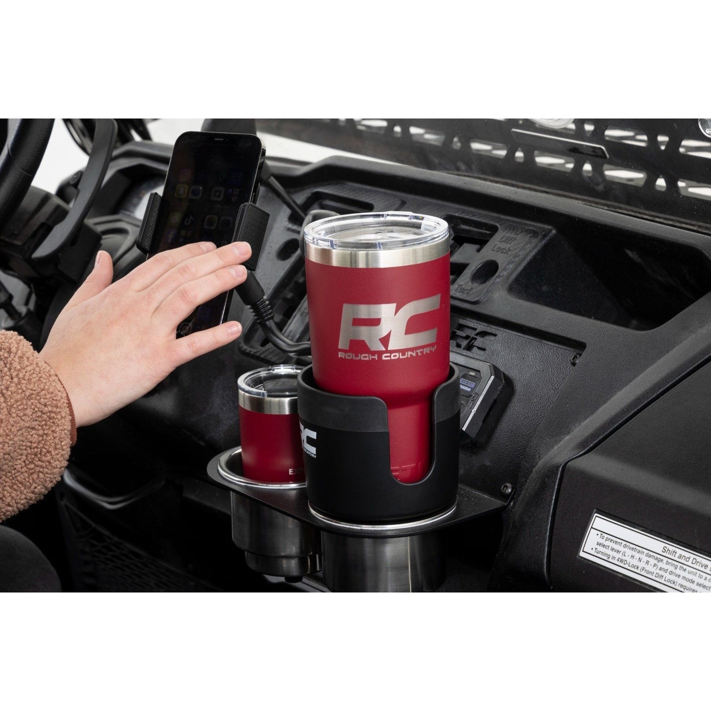 ROUGH COUNTRY 2 in 1 Expanding Cup and Phone Holder | J5054