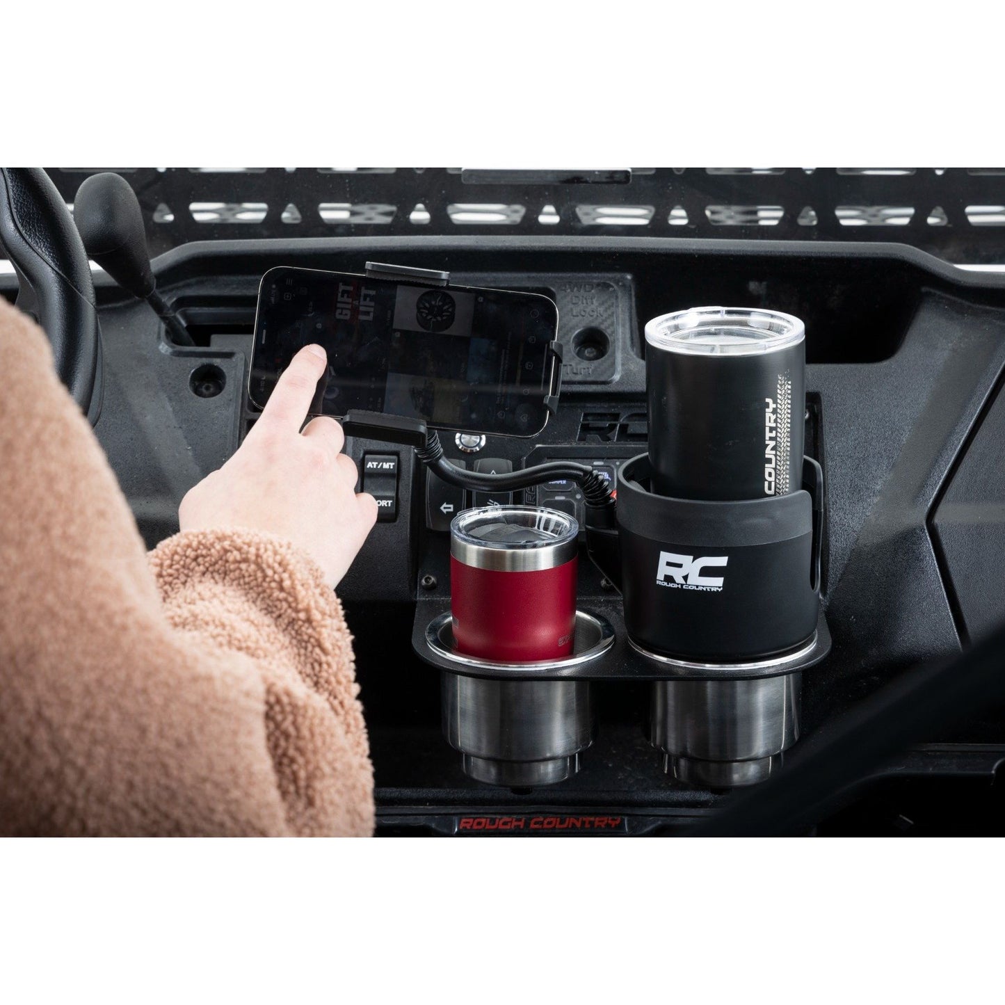 ROUGH COUNTRY 2 in 1 Expanding Cup and Phone Holder | J5054