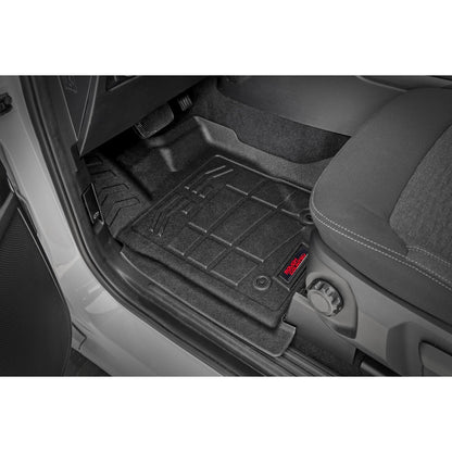 ROUGH COUNTRY Sure-Fit Floor Mats | Front | Crew | Ford Ranger 2WD/4WD (2024-2025) | SM51002