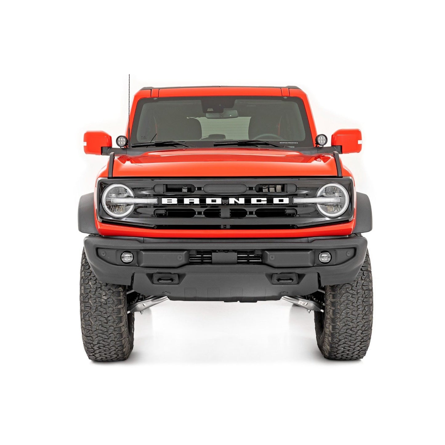 ROUGH COUNTRY LED Light Kit | Ditch Mount | 3.5" Black Round Pair | Amber DRL | Ford Bronco (21-25) | 71078