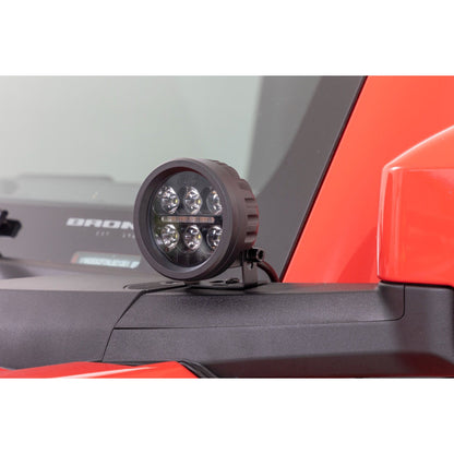 ROUGH COUNTRY LED Light Kit | Ditch Mount | 3.5" Black Round Pair | Amber DRL | Ford Bronco (21-25) | 71078