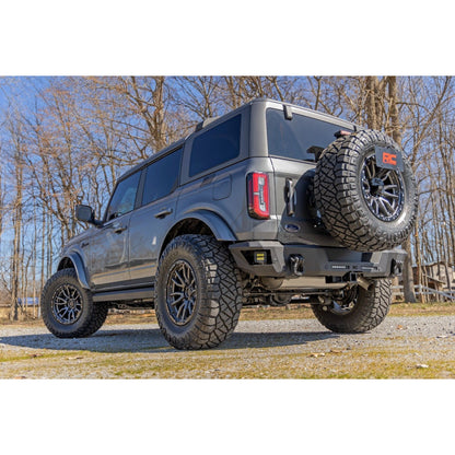 Rough Country with 6" Slim Line | Black Series Spot Cubes Rear Bumper I 51092