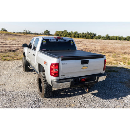 Rough Country 5'9" Bed with Rail Caps Hard Tri-Fold Flip Up Cover I 49113551