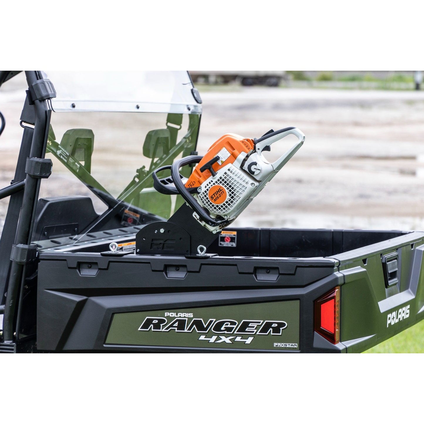 ROUGH COUNTRY Chainsaw Carrier | Bed Side Mount | Multiple Makes & Models (Polaris/Can-Am) | 93195