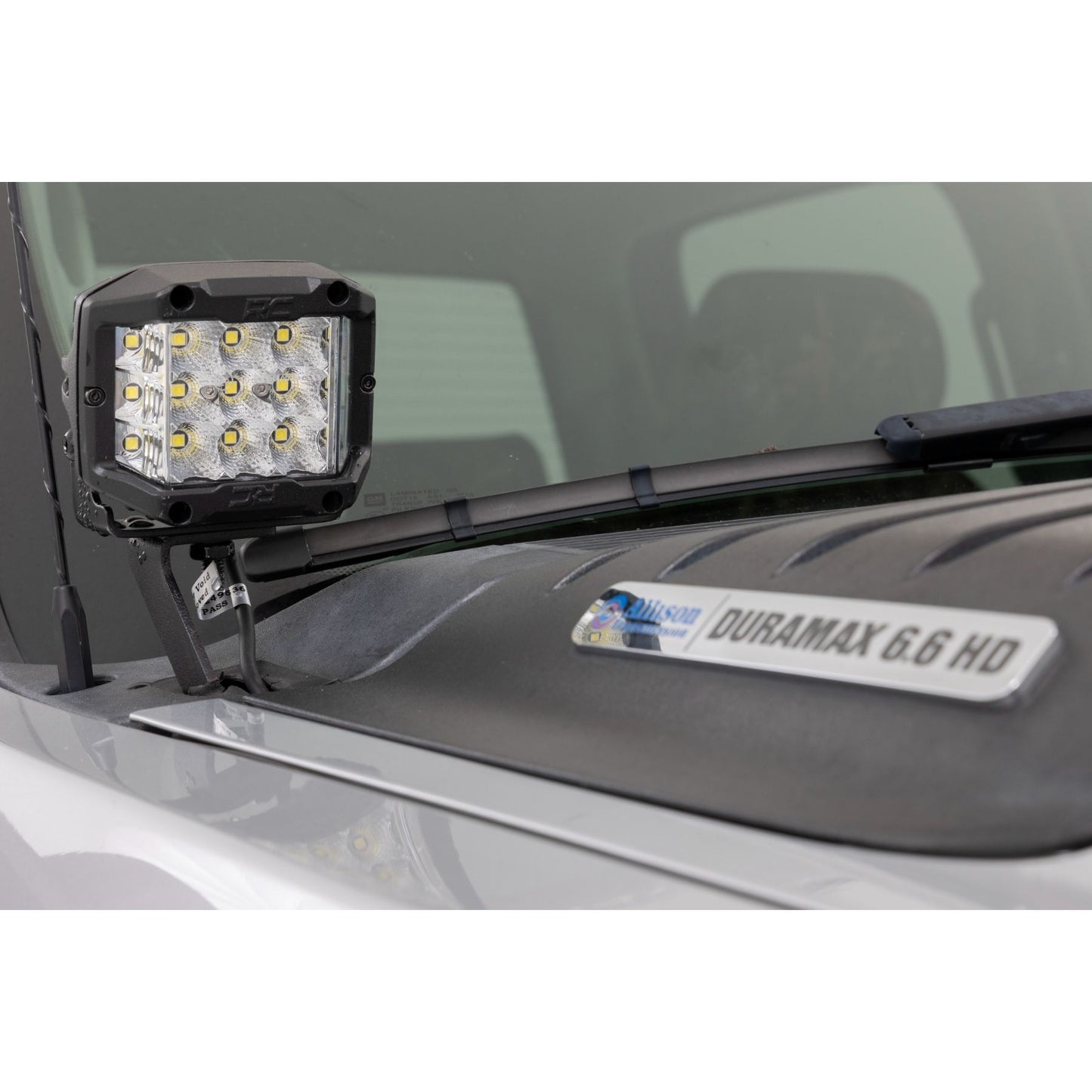 ROUGH COUNTRY LED Light Kit | Ditch Mount | 2" Black Pair | Flood | Chevy 1500 & Chevy/GMC 2500HD/3500HD (07-14) | 71059