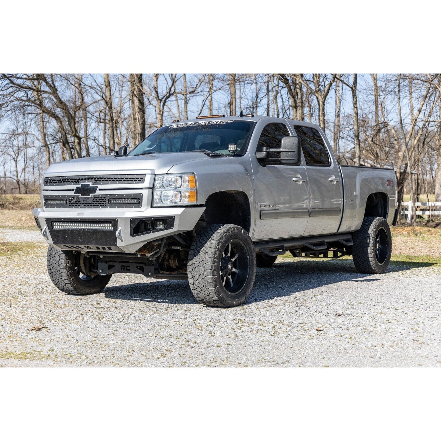 Rough Country Black Series w/ White DRL LED Ditch Light Kit I 71060