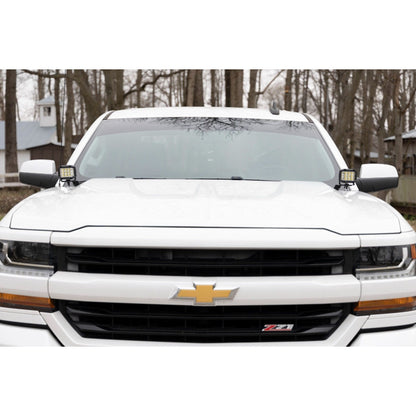 Rough Country Black Series w/ Amber DRL LED Ditch Light Kit I 71055