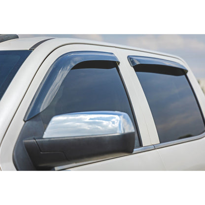 ROUGH COUNTRY Side Window Deflectors | Tape On Rain Guard | Chevy/GMC 1500/2500HD/3500HD 2WD/4WD | 911418
